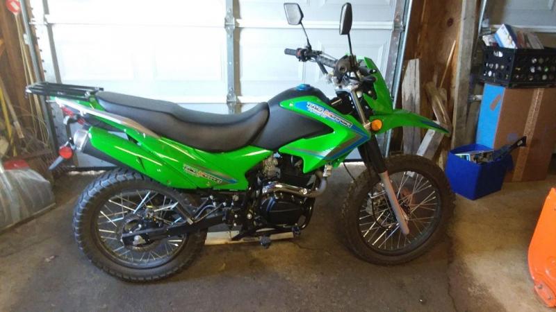 Recently bought this used 140 mile never registered TAO TAO 2019 TBR 7 for $800. Already has the new carb and the 17t front sprocket ( not yet installed ) . I owned alot of bikes ove the past 42 years of riding. This is my first China bike. As for Dual sports I've owned a new KLR 250 and a used Honda XL 250.  I've only added about 30 miles to the TBR since buying as it's the middle of winter in Maine. So far I'm impressed with this bike for it's price point & look forward to seeing how it really stacks up against my past experiences with the jap dual sports.